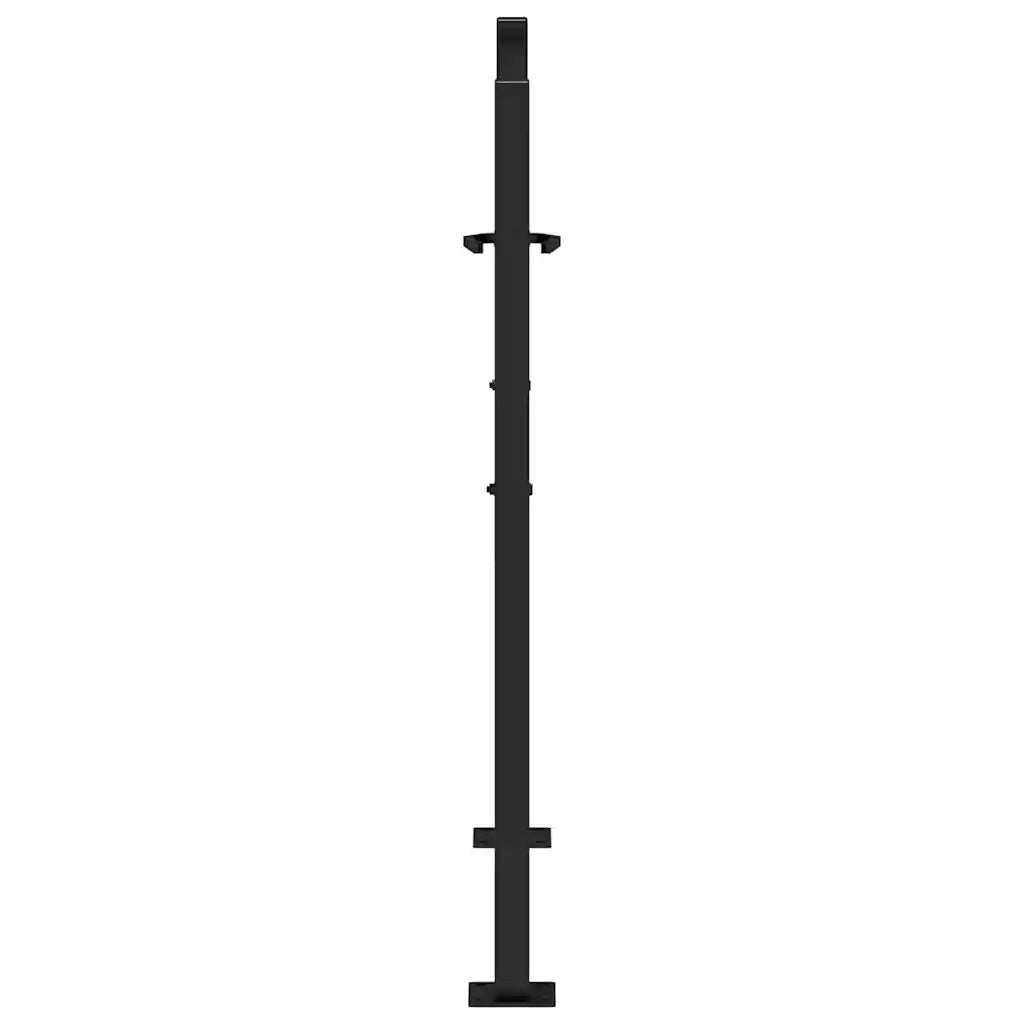 Cancello Giardino Nero 105x106 cm in Acciaio Design a Fiamma
