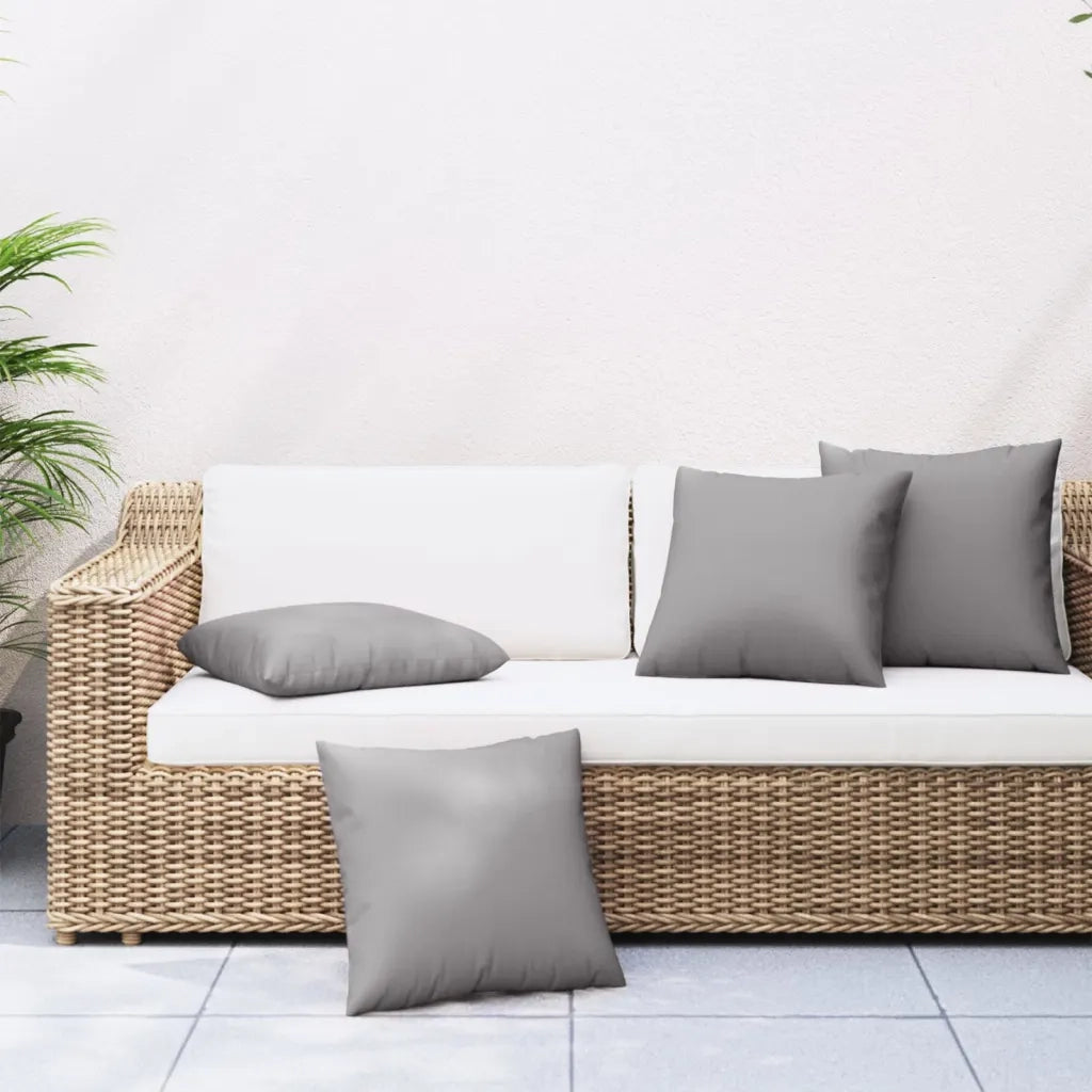 Cuscini per Divano 4 pz-Set di 4 Cuscini per Sofa Grigio 40x40 cm in Tessuto