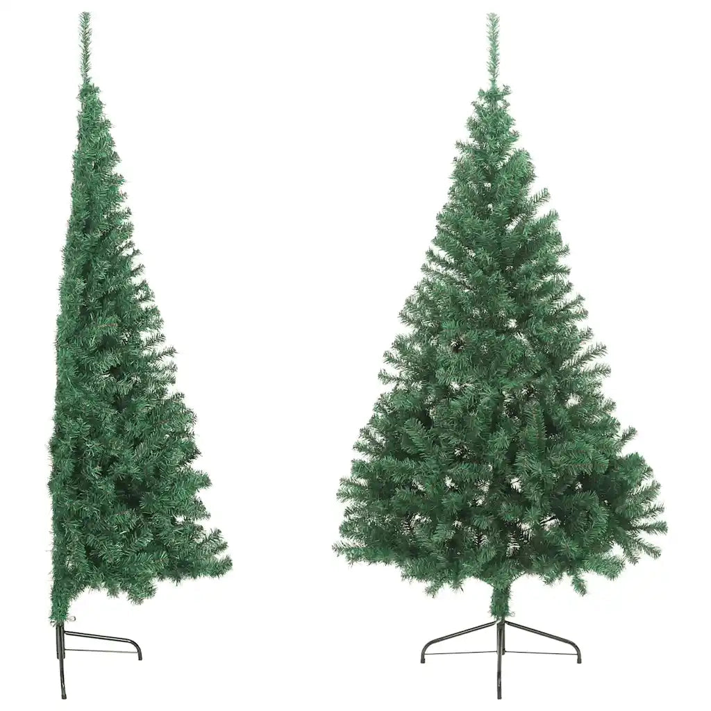 Albero di Natale Artificiale Metà con Supporto Verde 240 cm PVC 328416