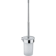 Scopino WC con manico telescopico e ciuffo in setole da muro in alluminio, ottone e Cromall A133-03 Gedy serie AZZORRE C