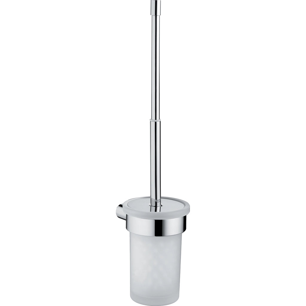 Scopino WC con manico telescopico e ciuffo in setole da muro in alluminio, ottone e Cromall A133-03 Gedy serie AZZORRE C