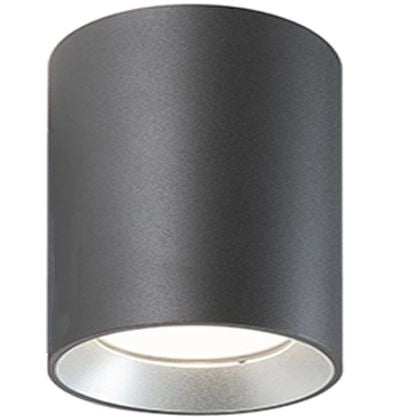 Show - Plafoniera Cilindrica Da Soffitto A  Led 40W A Luce Calda Colore Grigio