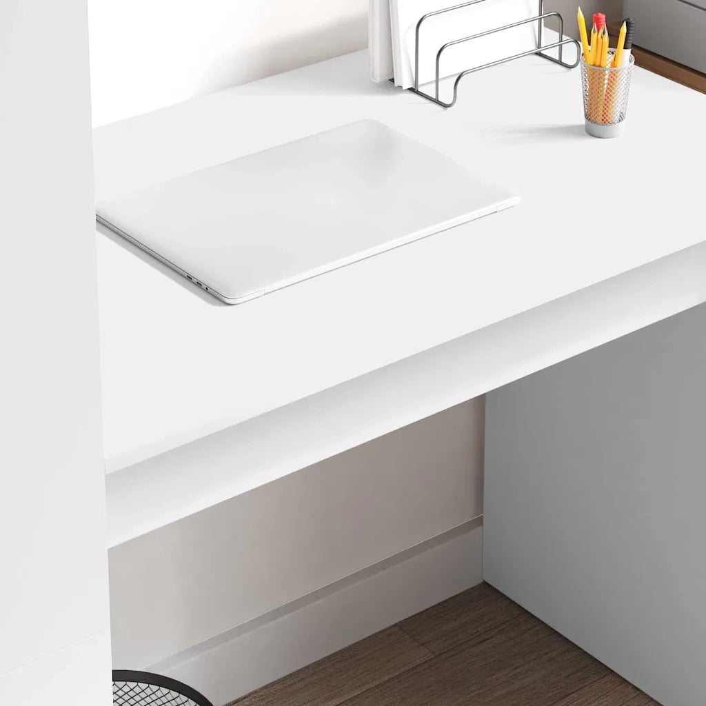 Scrivania | Tavolo da Ufficio Bianco 113 x 54 x 120 cm Legno multistrato