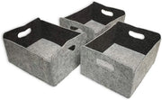 Set di 3 contenitori di stoccaggio in velluto lavabile grigio scuro - 30x24x15cm - contenitore di stoccaggio box pieghevole contenitore di stoccaggio per giocattoli vellutato