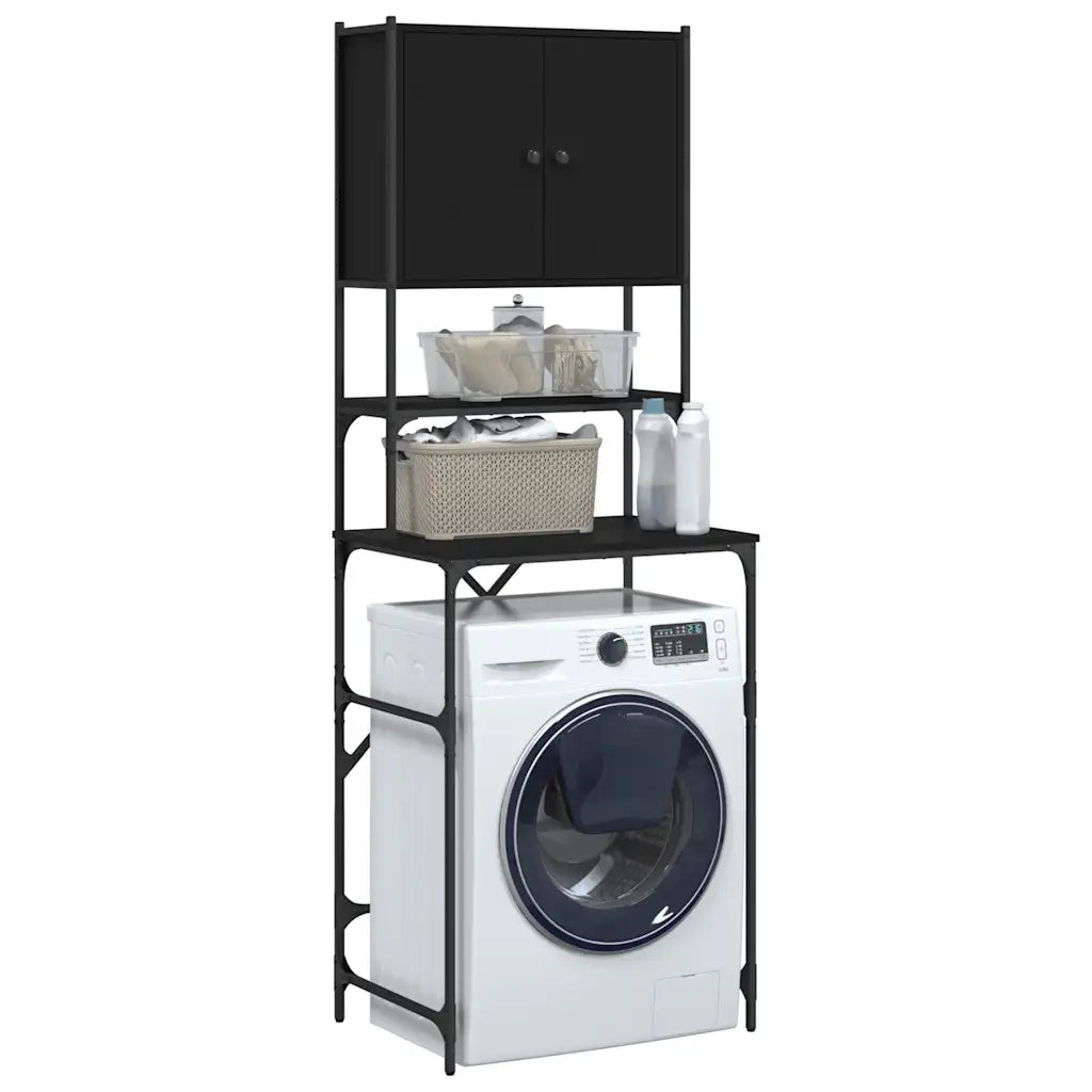 Mobile per Lavatrice Nero 68x48,5x194 cm CFW5458095