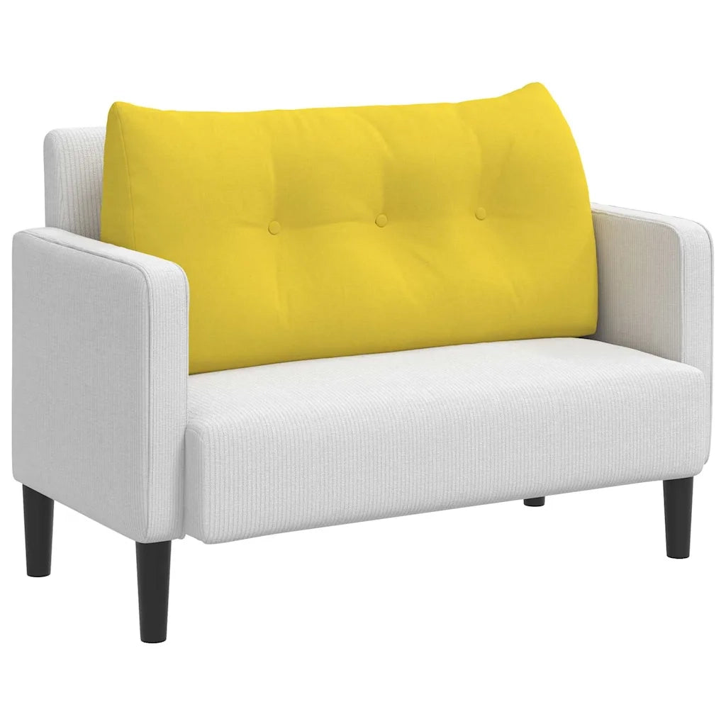 Cuscino per Schiena | Cuscino dorsale Giallo Chiaro 100 x 24 x 50 cm Tessuto