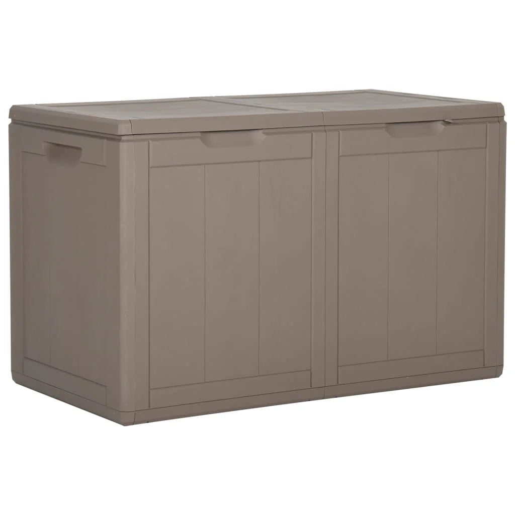 Cassapanca da giardino in rattan PP marrone da 180 litri/contenitore 02_0013016