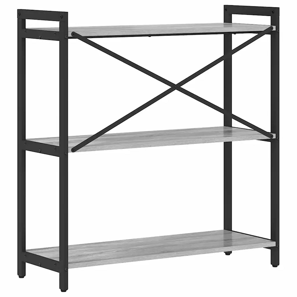 vidaXL Libreria Grigio sonoma 80 x 30 x 83 cm Legno multistrato