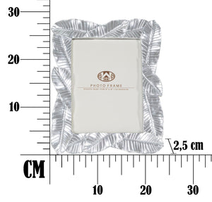 Cornice Lefy Silver 23x2,5x27,5 cm in Poliresina e Vetro