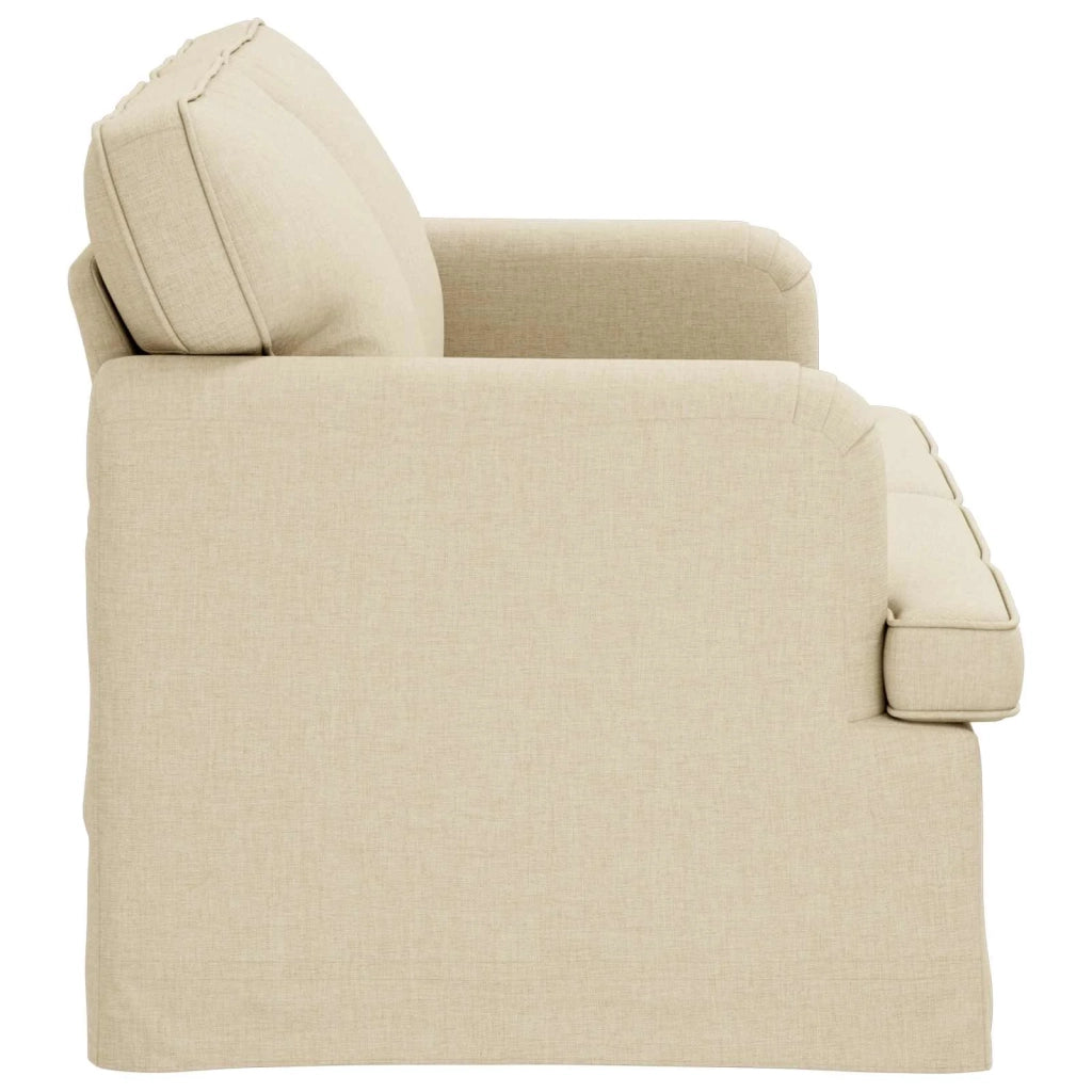 Divano Crema 144 x 80 x 85 cm Tessuto