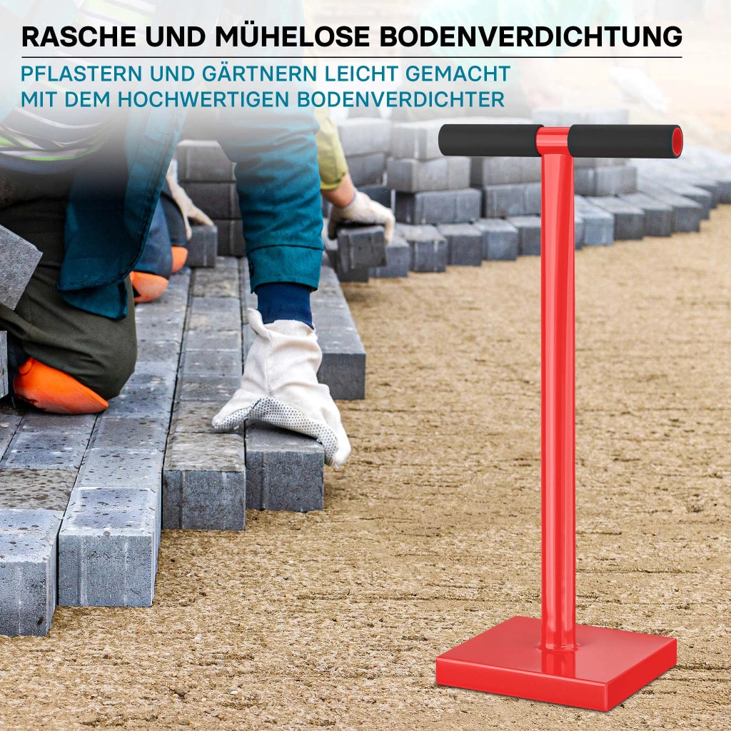 Costipatore manuale 11,5 kg in acciaio piastra di 20x20cm Compattatore terreno