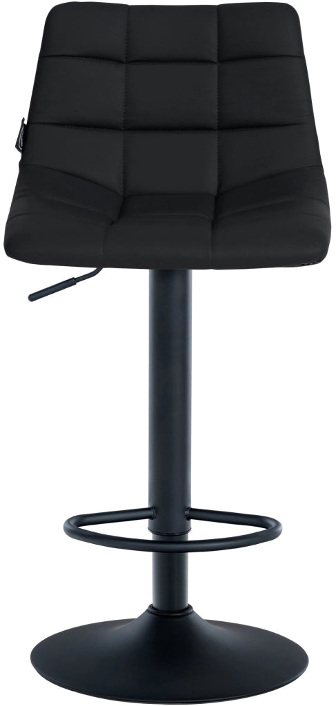 Sgabello Jerry in similpelle nero,nero