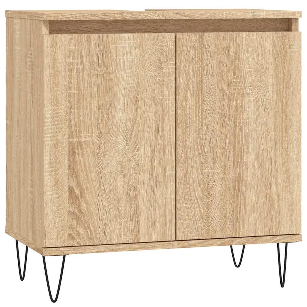 Mobile da Bagno Rovere Sonoma 58x33x60 cm in Legno Multistrato