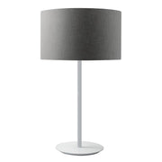 Vivien Lampada da Tavolo Bianca - Paralume Cilindrico Antracite, Attacco E27, Potenza 75W, IP20, Design Minimal - Rossini