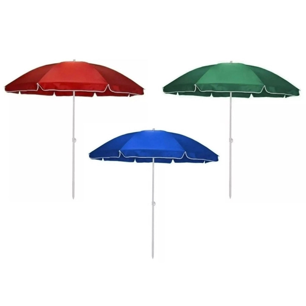 Trade Shop - Ombrellone Spiaggia Mare Da 180 Cm Tinta Unita Regolabile Con Sacca Trasporto 618405 -