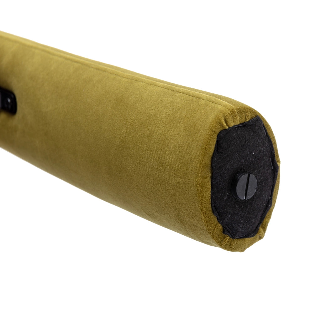 Sedia da pranzo poltroncina con schienale avvolgente e braccioli, in velluto Olive Green 64 × 50.5 × 71 cm