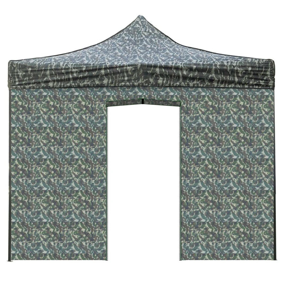Telo laterale 3x2m militare impermeabile con porta avvolgibile per gazebo richiudibile 3x3mt