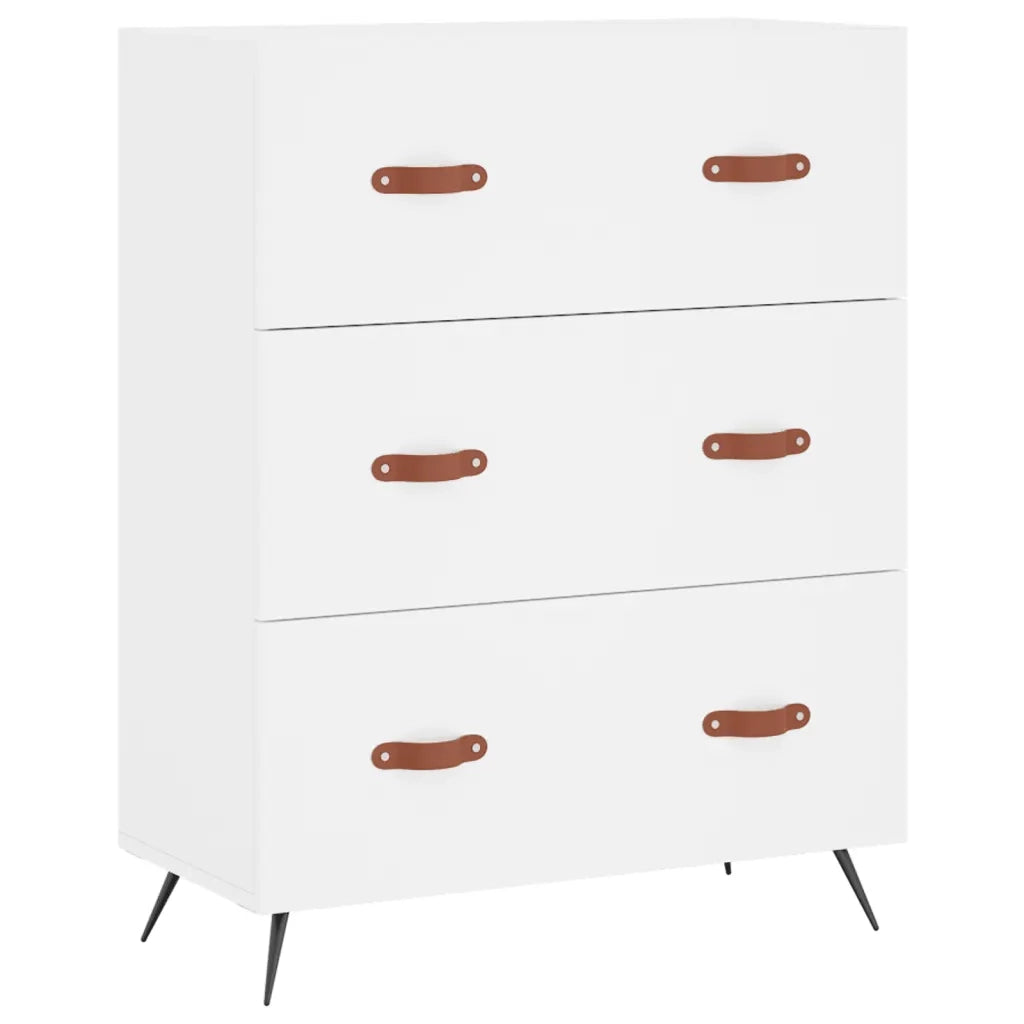 Credenza | Madia | Buffet da pranzo | Armadio da pranzo Bianca 69,5x34x180 cm in Legno Multistrato
