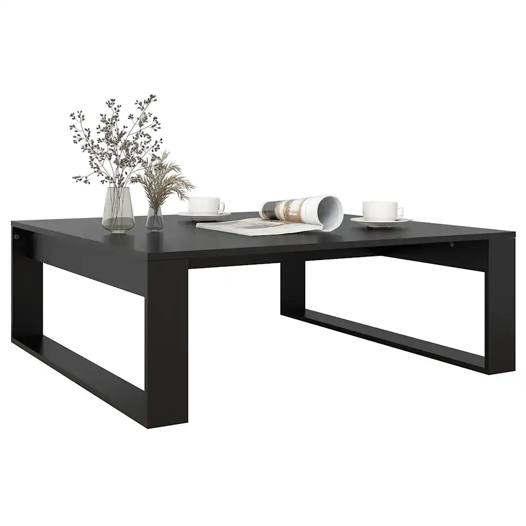 Tavolino da salotto | Tavolino da caff¨¨ | Tavolino da Soggiorno Nero 100x100x35 cm Truciolato