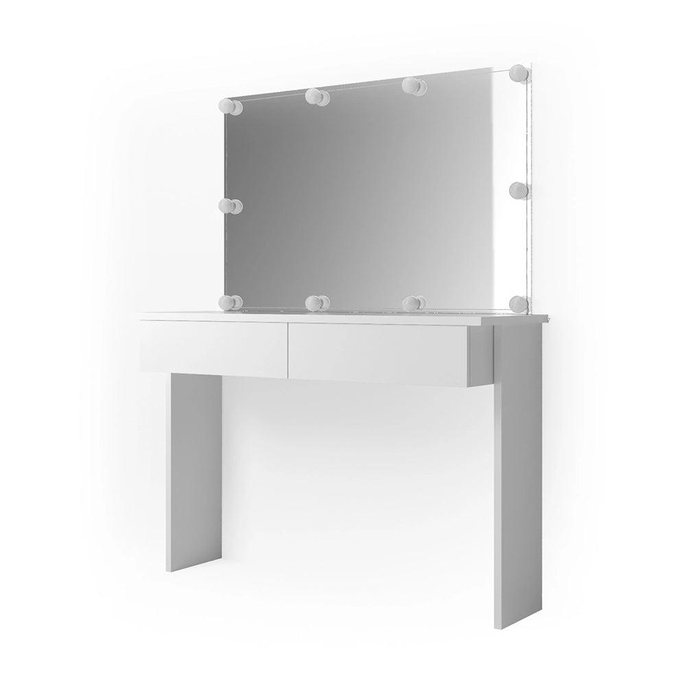Vicco Tavolo da toeletta Bianco 120 cm con illuminazione a LED