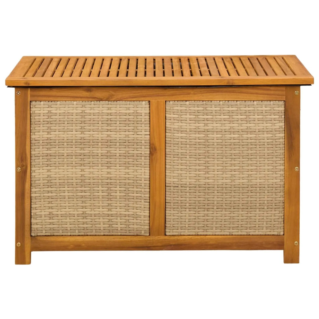 Scatola di Stoccaggio per Giardino 185 L 90 x 50 x 56 cm Beige 42002719