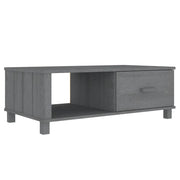 Tavolino da salotto | Tavolino da caff¨¨ | Tavolino da Soggiorno HAMAR Grigio Scuro 100x55x35 cm Legno Massello di Pino