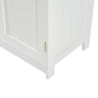Mobile Sottolavabo per Bagno con Ripiano Regolabile, Mobiletto Sottolavabo con Intaglio a U e 2 Ante, Mobile Bagno Salvaspazio, Adatto a Lavabi con o Senza Colonna, 60x30x60 cm, Bianco