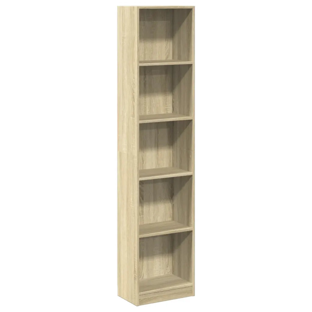 Libreria Rovere Sonoma 40x24x176 cm in Legno Multistrato 857794
