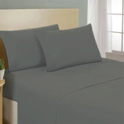 Lenzuolo letto sotto con angoli 100% puro cotone Made in Italy tinta unita Tortora - 1 Piazza e mezza francese