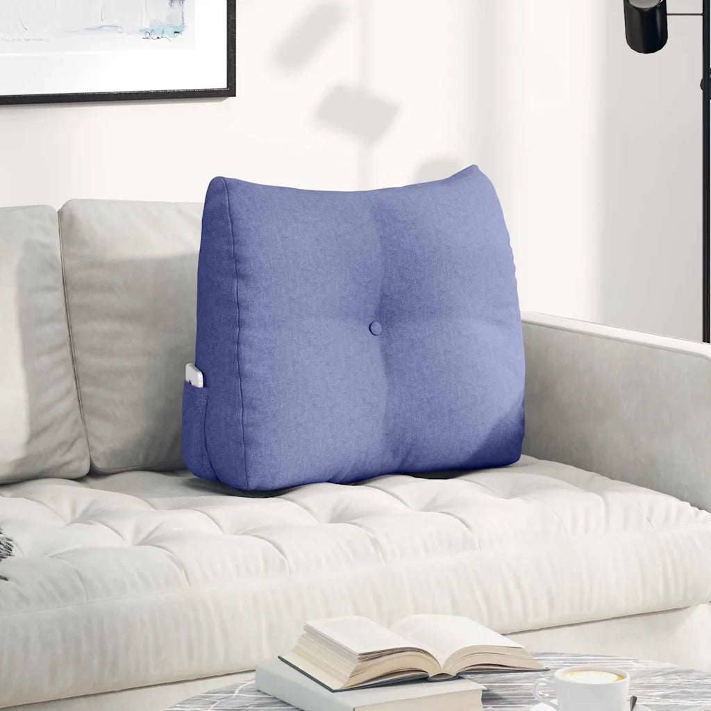 Cuscino per Schiena Blu jeans 60 x 24 x 50 cm Tessuto 42014397