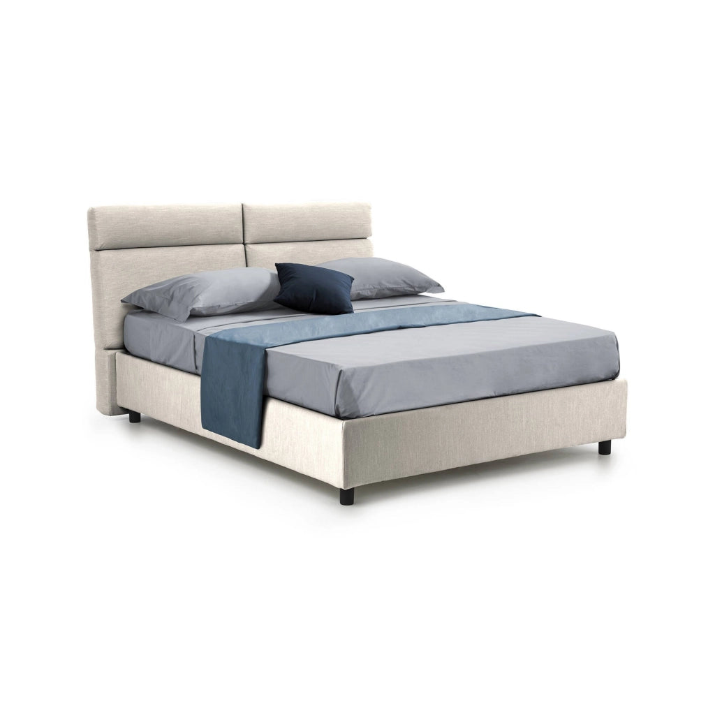 Letto Matrimoniale Ator, Letto Matrimoniale Sfoderabile Made in Italy, Beige