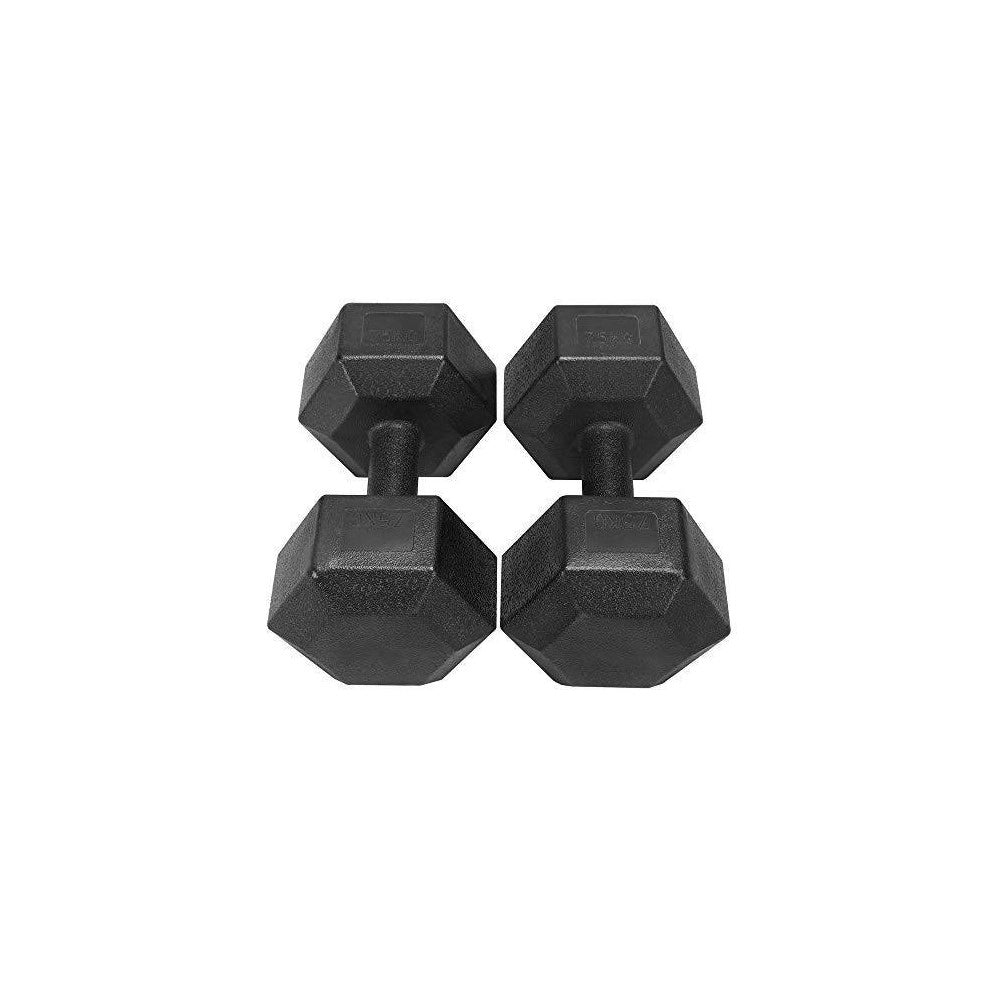 Trade Shop - Coppia Di Manubri In Vinile Da 7,5kg Ognuno Manubri Pesi Palestra Fitness Sport -