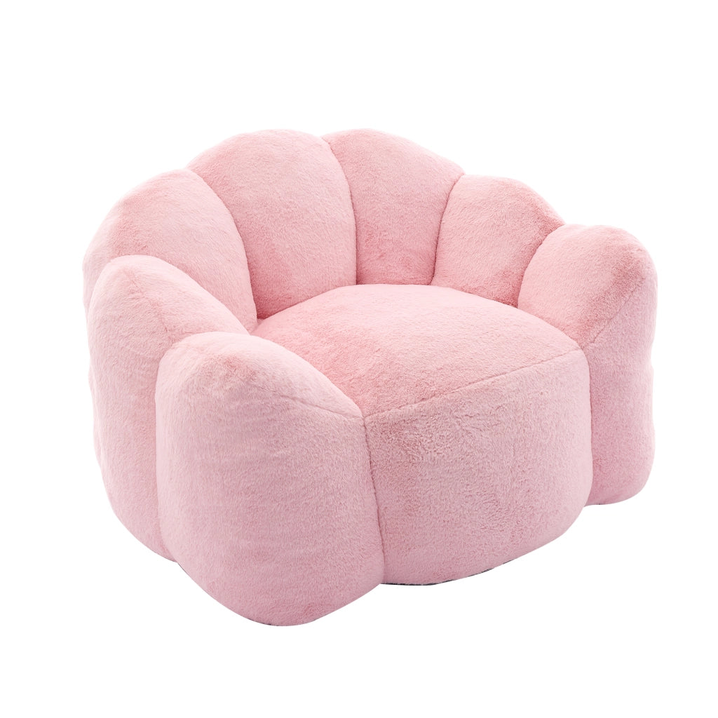 Poltrona Divanetto Lotus ¨C MINIMAL ¨C Velluto Rosa Morbido, Senza Montaggio