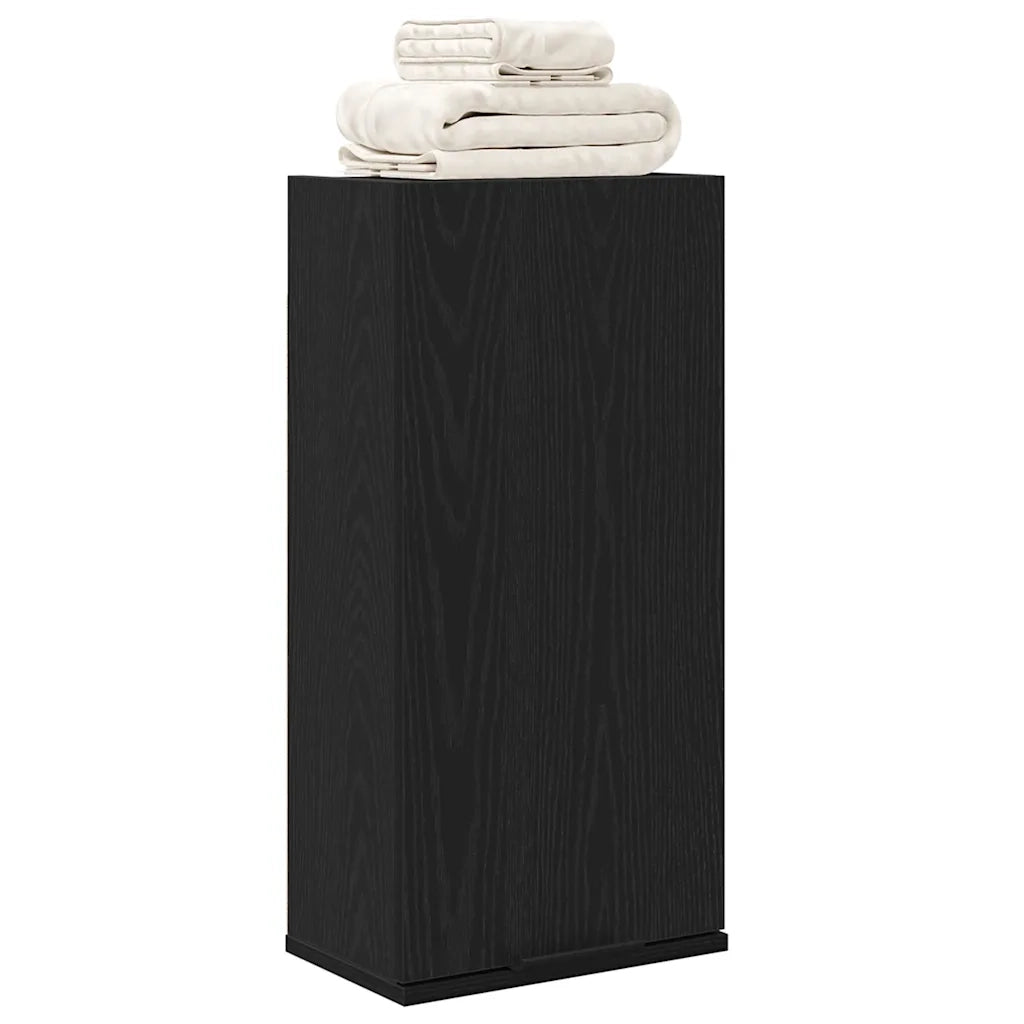 Mobiletto da parete in rovere nero 32x20x67 cm in legno ingegnerizzato 862095
