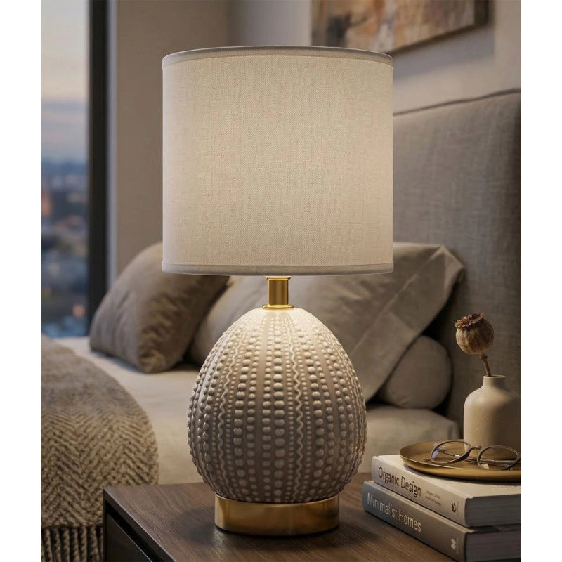 Lampadelle A Da Comodino Flavi Grigia cm ø 15x30,5