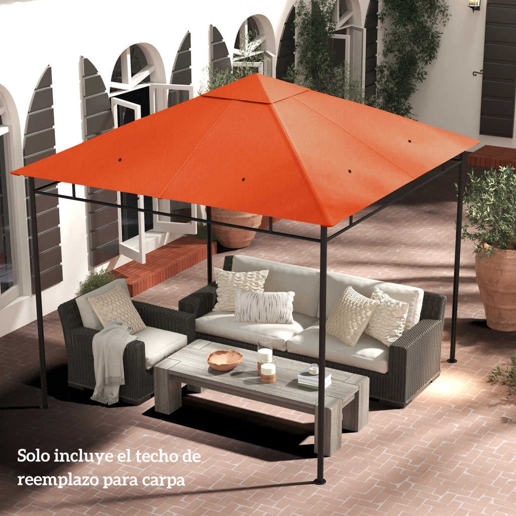 Copertura per Gazebo ¨C zephmum ¨C Arancione 300x300 cm