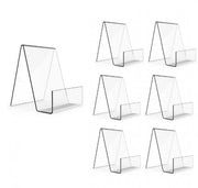 Display per libri - 7 pezzi - Supporto trasparente per libri - Standard per libri - Supporto per esposizione libri, riviste, cartelli, foto, opere d'arte, CD - Materiale acrilico - Dimensioni 75*90*105mm