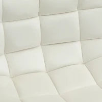 Set 2 Sgabelli da Bar con Schienale e Poggiapiedi in Stile Nordico in Metallo e Velluto, color Crema, 45x47x84 cm