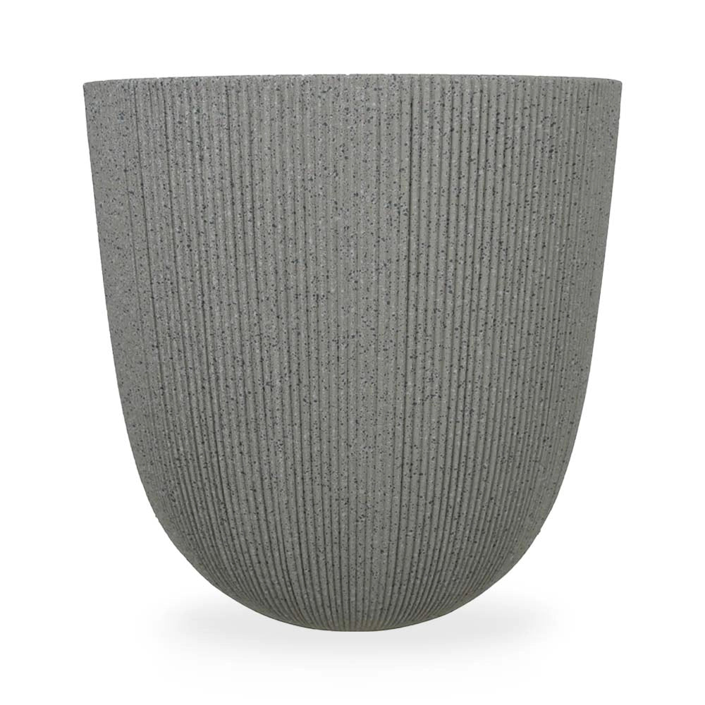 Vaso in plastica HDPE poliresina alta densità per piante Cilindro Grigio h 37,5