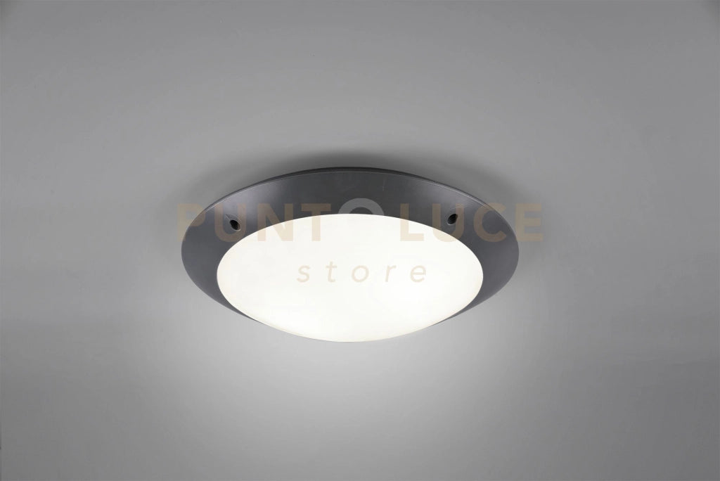 CAMARO PLAFONIERA DA ESTERNO METACRILATO ANTRACITE D. 33CM IP54 2 LUCI ATTACCO E27