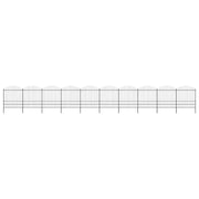Recinzione da Giardino con Punta a Lancia in Acciaio 1673x200 cm Nero 277757