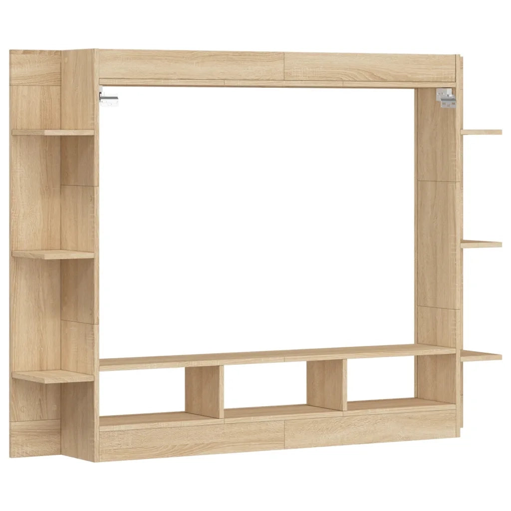 Mobile porta TV assemblato in legno composito 152 x 22 x 113 cm design di tendenza con vano contenitore in rovere Sonoma 02_0049270