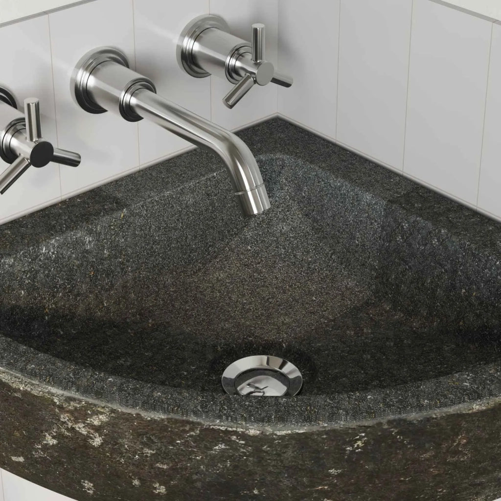 Lavabo Grigio (38-45) x (38-45) x 12 cm Pietra di Fiume 4103954