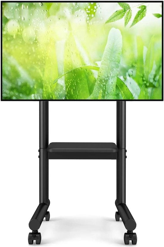 Supporto per schermo mobile regolabile in altezza con ruote per schermi da 32 a 70 pollici, fino a 50 kg con piastra