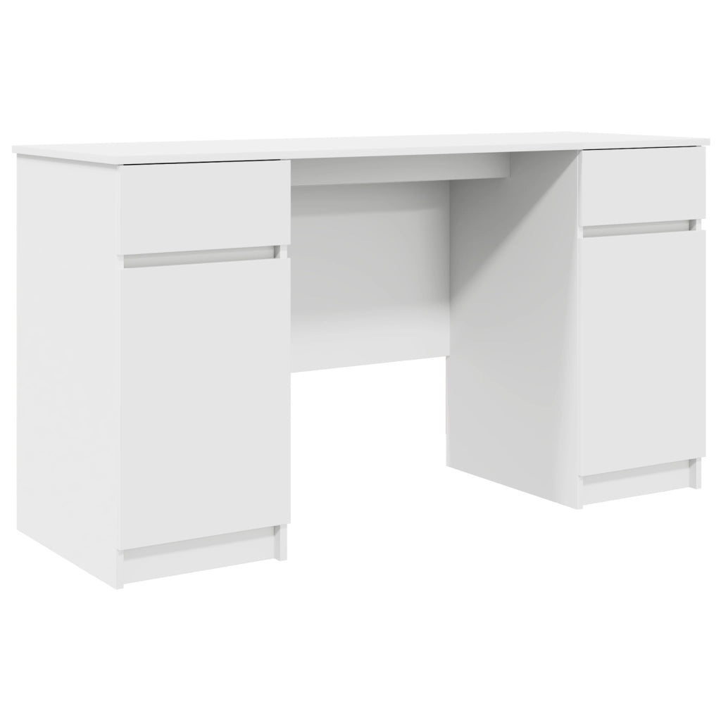Scrivania  Bianca 140x49x76 cm in Legno Ingegnerizzato