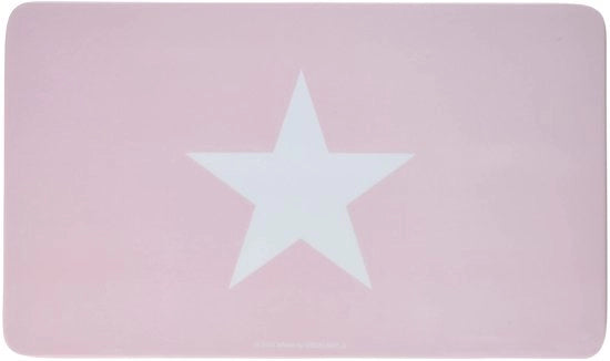 Tavolo da colazione "Stelle", grande, con motivo stellare, melamina, rosa, 23,5 x 14 x 0,5 cm