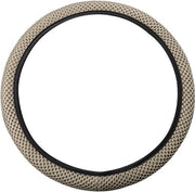 Stiratura elastica per volante, copertura universale per volante 15 pollici, lato di gelo in microfibra respirante, antiscivolo, inodore, facile da trasportare, caldo in inverno e fresco in estate (beige)