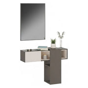 Daba, Mobile da Ingresso Specchio Incluso, 100x31x75h cm Grigio