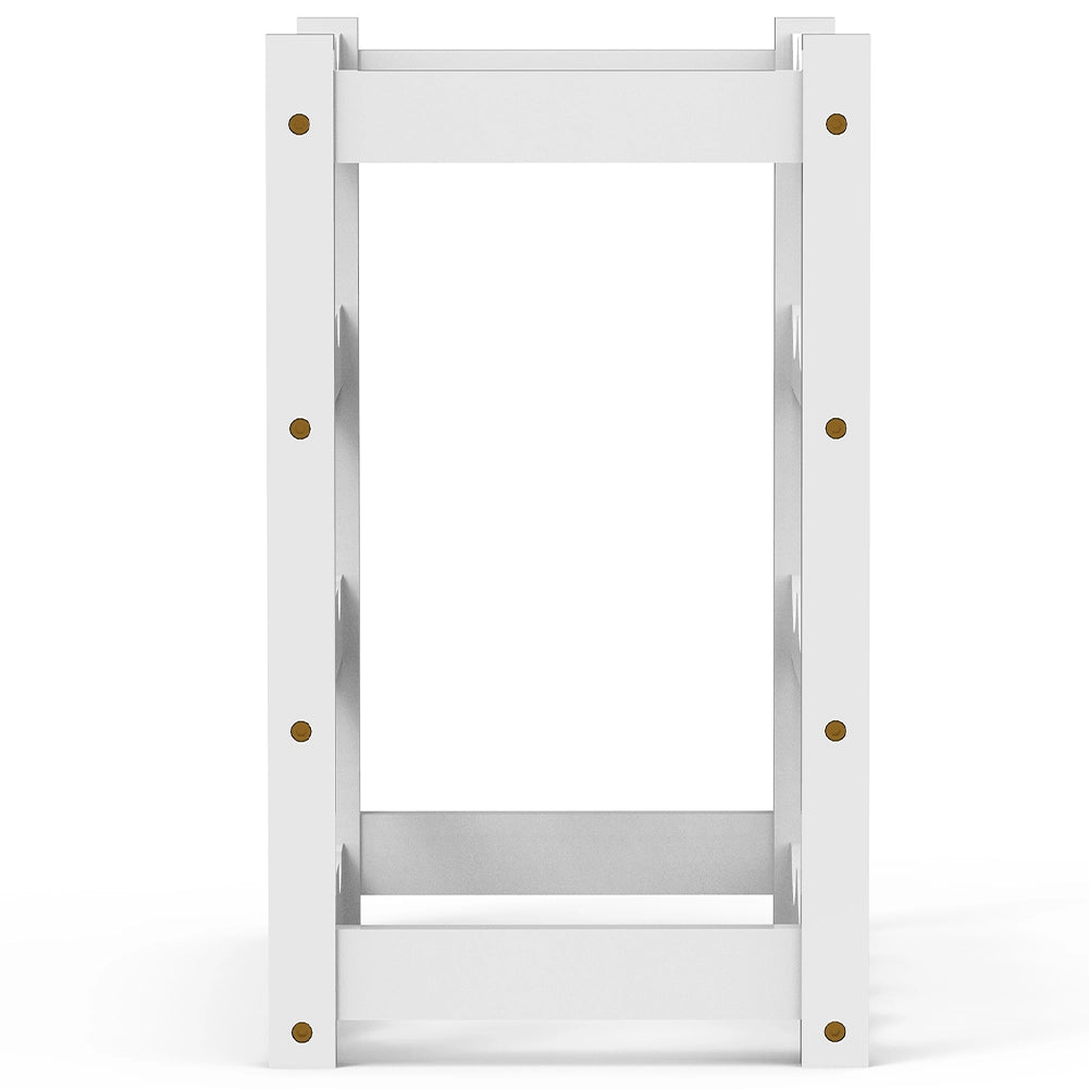 Porta Bottiglie Cantinetta Legno Bambù 4Piani 16 Scomparti 43x25 H43cm Casa Bar