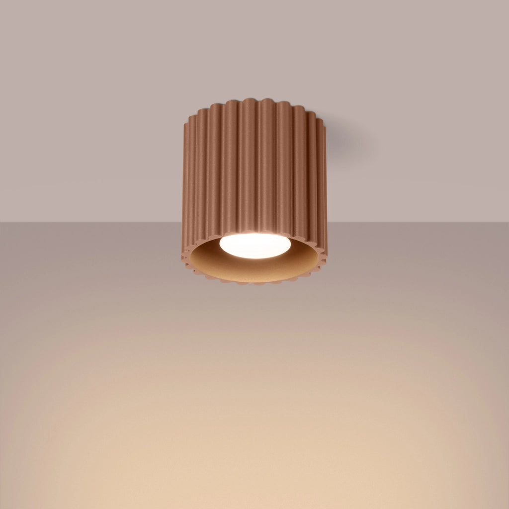 Spot soffitto moderno tondo mocca 10cm GU10 VISTAO PureLume